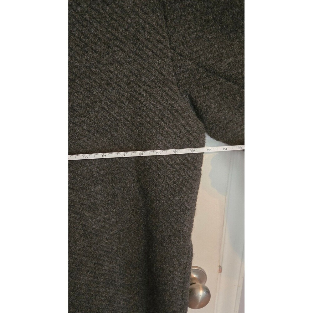 Banana Republic Wool Blend Coat Gray NWT $180 Women's Knit Twill Coat - SIZE L - Picture 8 of 11